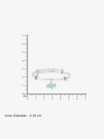 Reverse view of SIJA Kids Bracelet with Airplane Charm showing BIS 925 hallmark certified sterling silver jewellery made in India