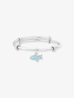 SIJA 925 Silver Kids Bracelet with Airplane Charm sterling silver jewellery playful front view accessory
