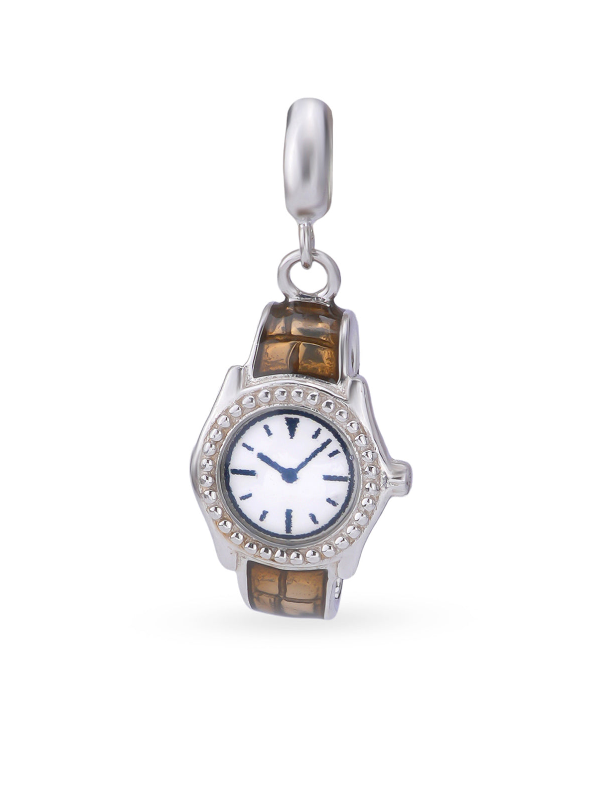 Hero shot SIJA 925 silver jewellery alive green watch charm BIS hallmarked elegant timeless accessory perfect for weddings festive wear and gifting