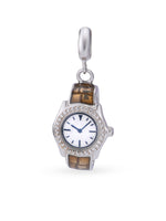 Hero shot SIJA 925 silver jewellery alive green watch charm BIS hallmarked elegant timeless accessory perfect for weddings festive wear and gifting