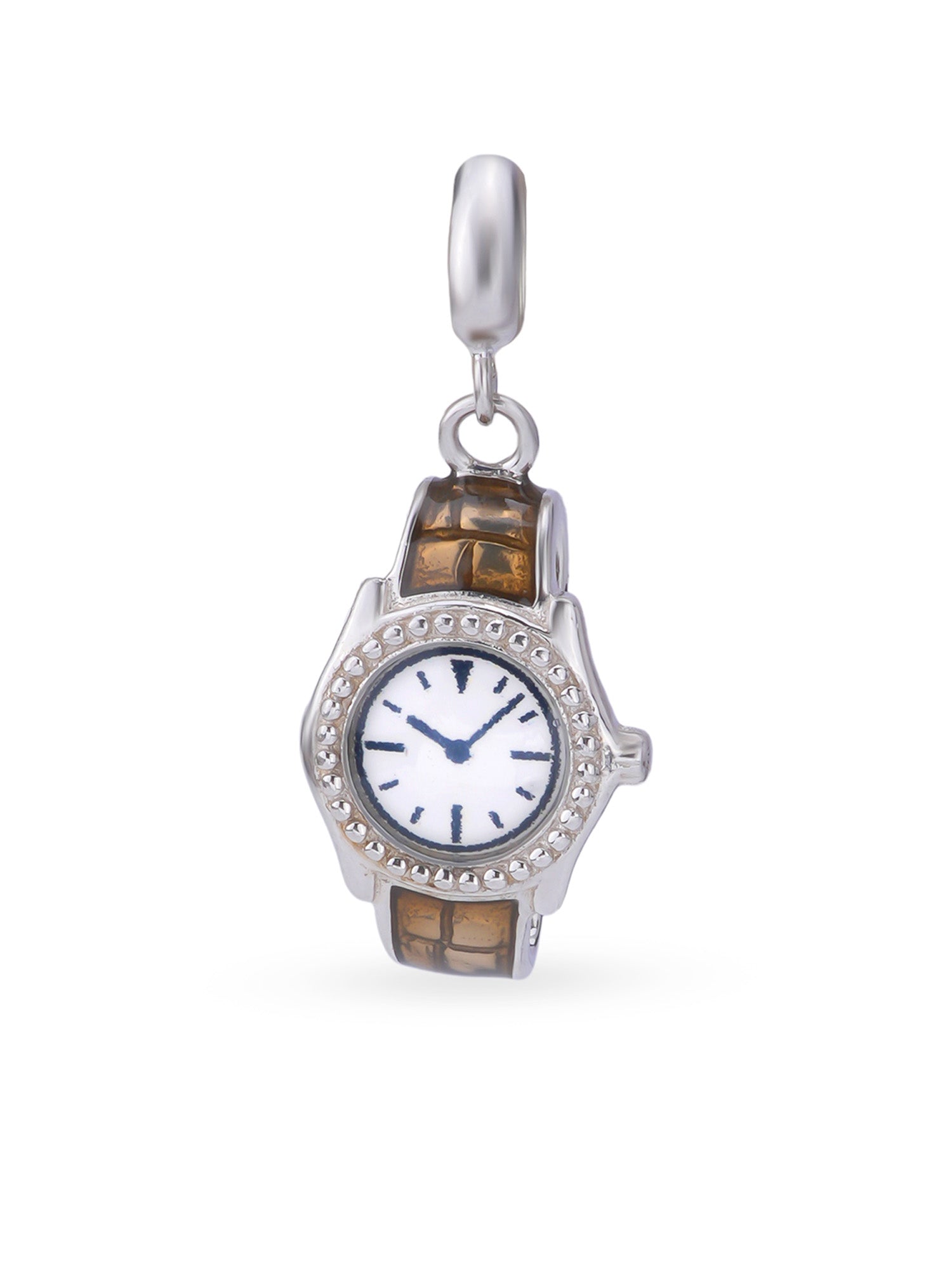 Hero shot SIJA 925 silver jewellery alive green watch charm BIS hallmarked elegant timeless accessory perfect for weddings festive wear and gifting