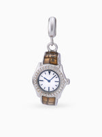 Close up SIJA 925 silver jewellery alive green watch charm handcrafted premium design versatile accessory for everyday wear and special occasions