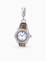 Close up SIJA 925 silver jewellery alive green watch charm handcrafted premium design versatile accessory for everyday wear and special occasions