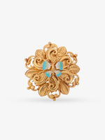 SIJA 925 Silver Antique Enchanted Butterfly Ring gold plated womens ring elegant accessory front view