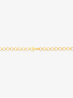 Side profile of SIJA 925 silver Antique Floral Gold Beads Necklace showing polished edges durable sterling silver construction