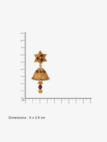 Reverse of SIJA Antique Gold Plated Beads Haram showing BIS 925 hallmark stamp certified sterling silver jewellery made in India
