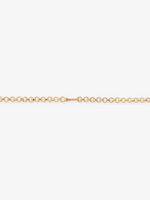 Back side profile of SIJA 925 silver Antique Gold Plated Beads Haram showing polished edges and durable sterling silver construction