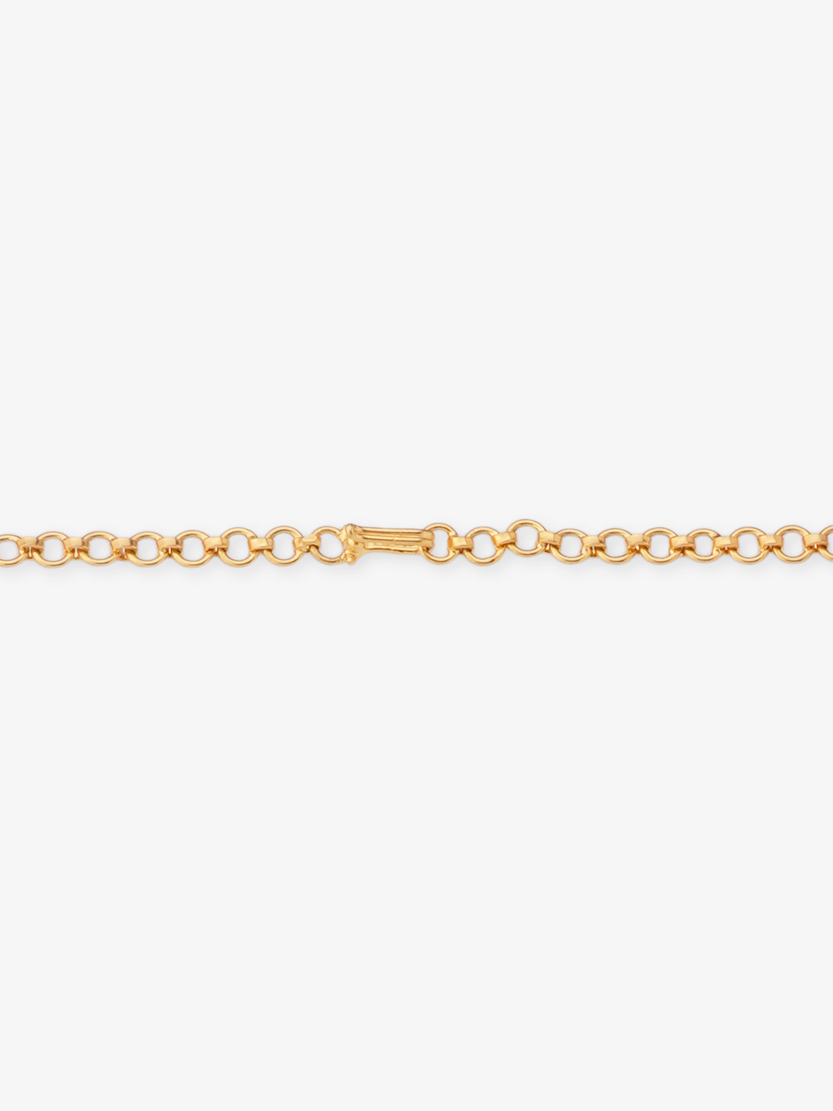 Back side profile of SIJA 925 silver Antique Gold Plated Haram showing polished edges and durable sterling silver construction