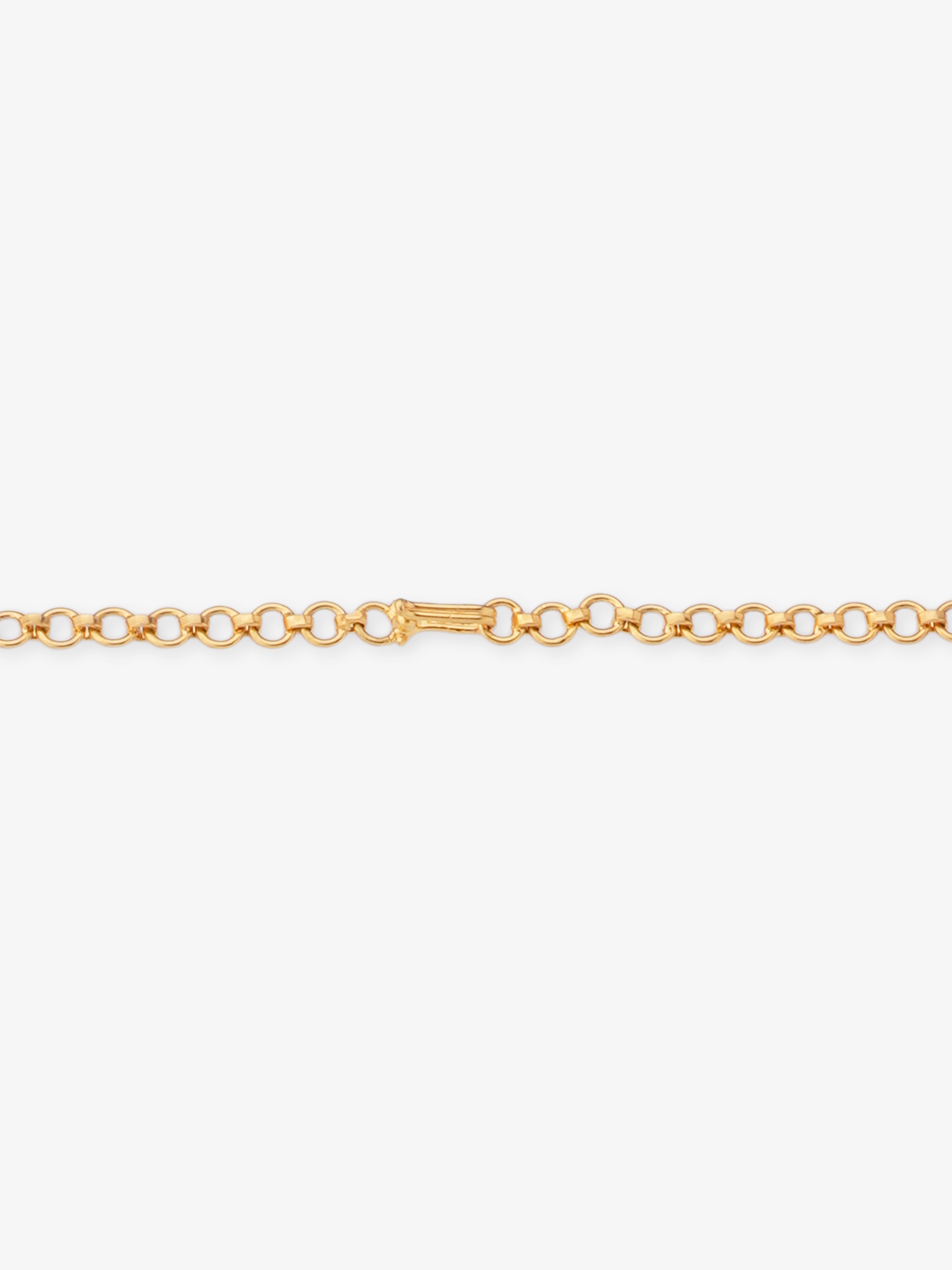 Back side profile of SIJA 925 silver Antique Gold Plated Haram showing polished edges and durable sterling silver construction