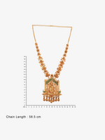 Reverse of SIJA Antique Gold Plated Haram showing BIS 925 hallmark stamp certified sterling silver jewellery made in India