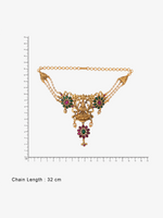 Close‑up of SIJA 925 silver Antique Lakshmi Choker showing goddess Lakshmi motif detailing and handcrafted temple jewellery design
