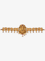 SIJA 925 Silver Antique Gold Plated Lakshmi with Peacock Necklace temple jewellery full front hero view festive accessory
