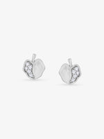 SIJA 925 Silver Apple Stoned Earrings sterling silver jewellery elegant front view accessory