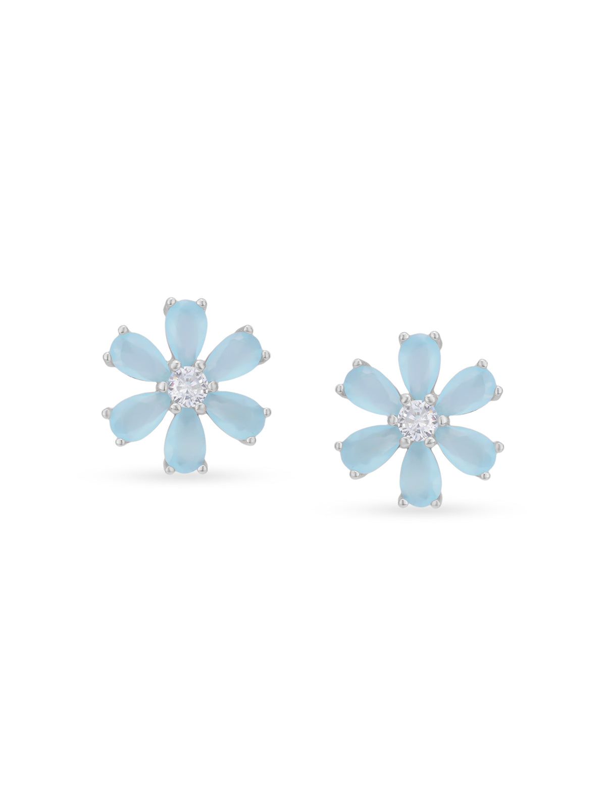 Detailed view of SIJA 925 Silver Bloom Stud highlighting ornamental finish polished sterling silver craftsmanship delicate floral motif