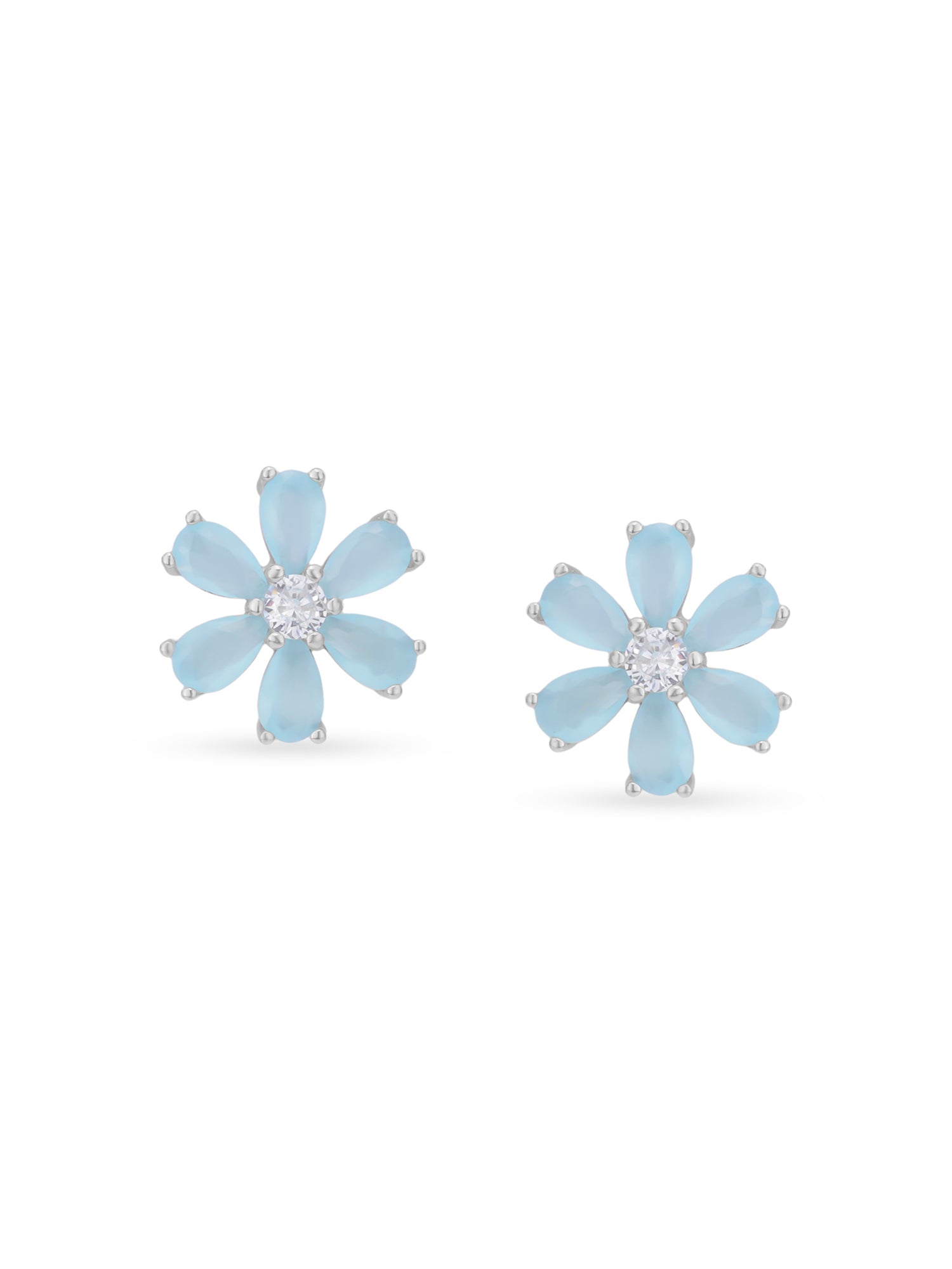 Detailed view of SIJA 925 Silver Bloom Stud highlighting ornamental finish polished sterling silver craftsmanship delicate floral motif