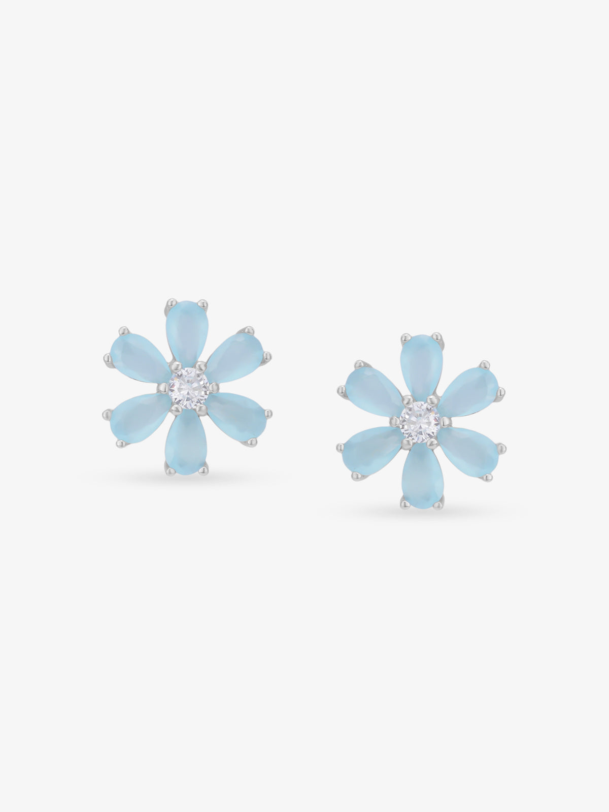 SIJA 925 Silver Bloom Stud sterling silver jewellery elegant floral design full front hero view accessory