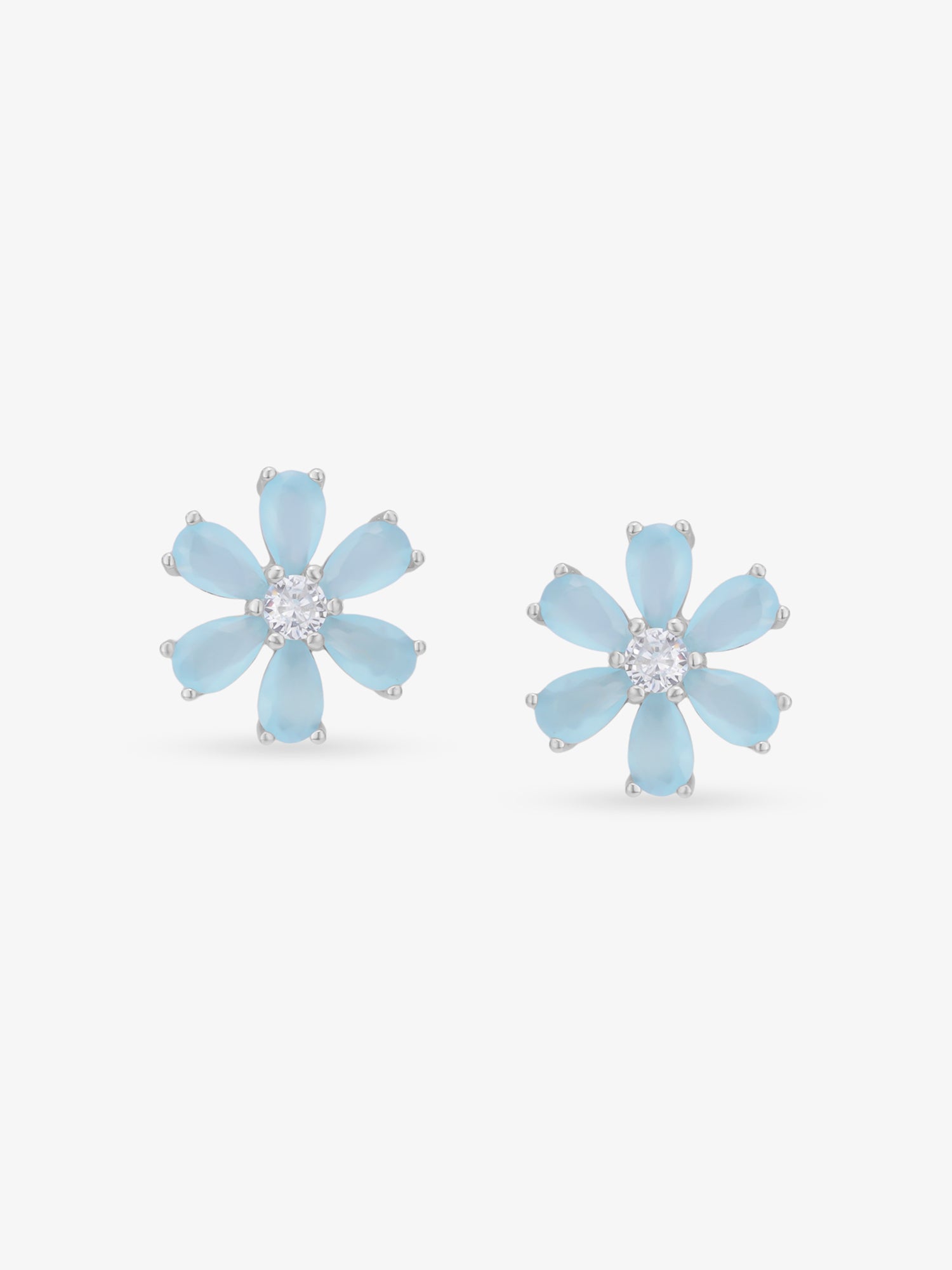 SIJA 925 Silver Bloom Stud sterling silver jewellery elegant floral design full front hero view accessory