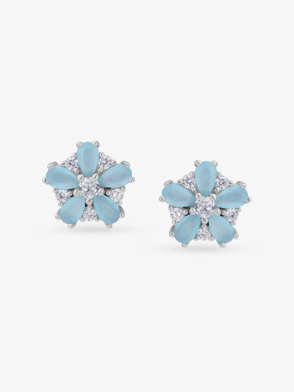 SIJA 925 Silver Blossom Stud elegant sterling silver womens jewellery accessory front view