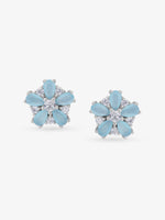 SIJA 925 Silver Blossom Stud elegant sterling silver womens jewellery accessory front view