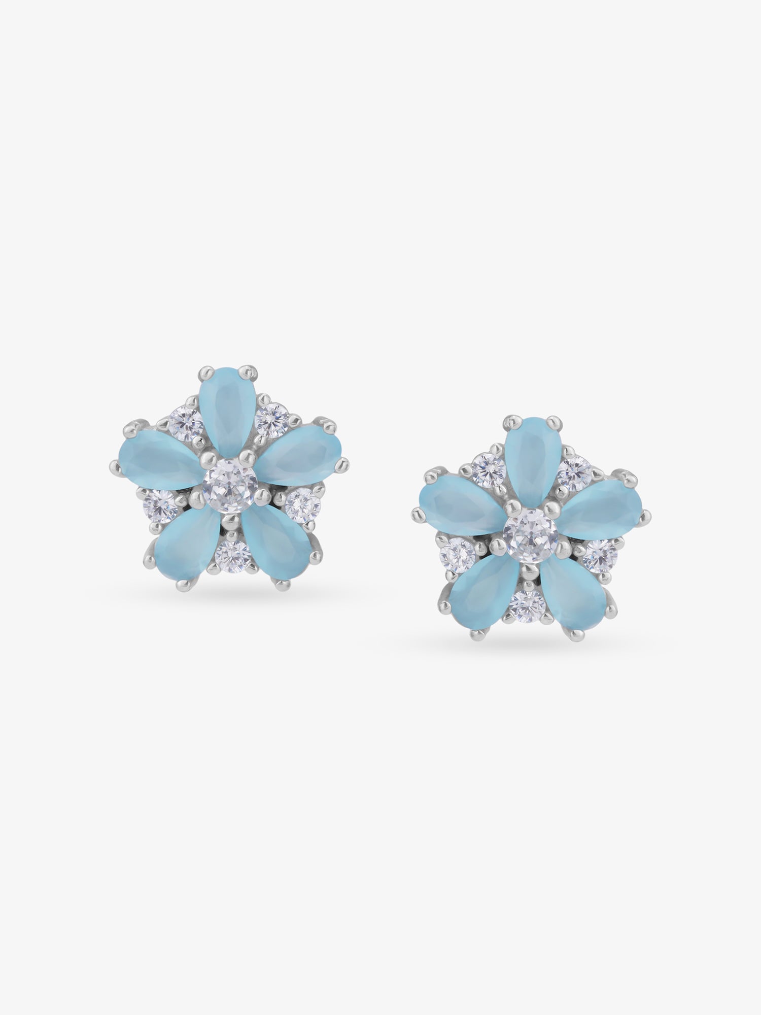 SIJA 925 Silver Blossom Stud elegant sterling silver womens jewellery accessory front view