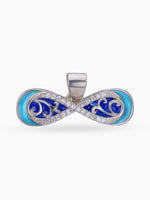 Hero shot SIJA 925 silver jewellery artistic infinity pendant BIS hallmarked elegant timeless accessory perfect for weddings festive wear and gifting