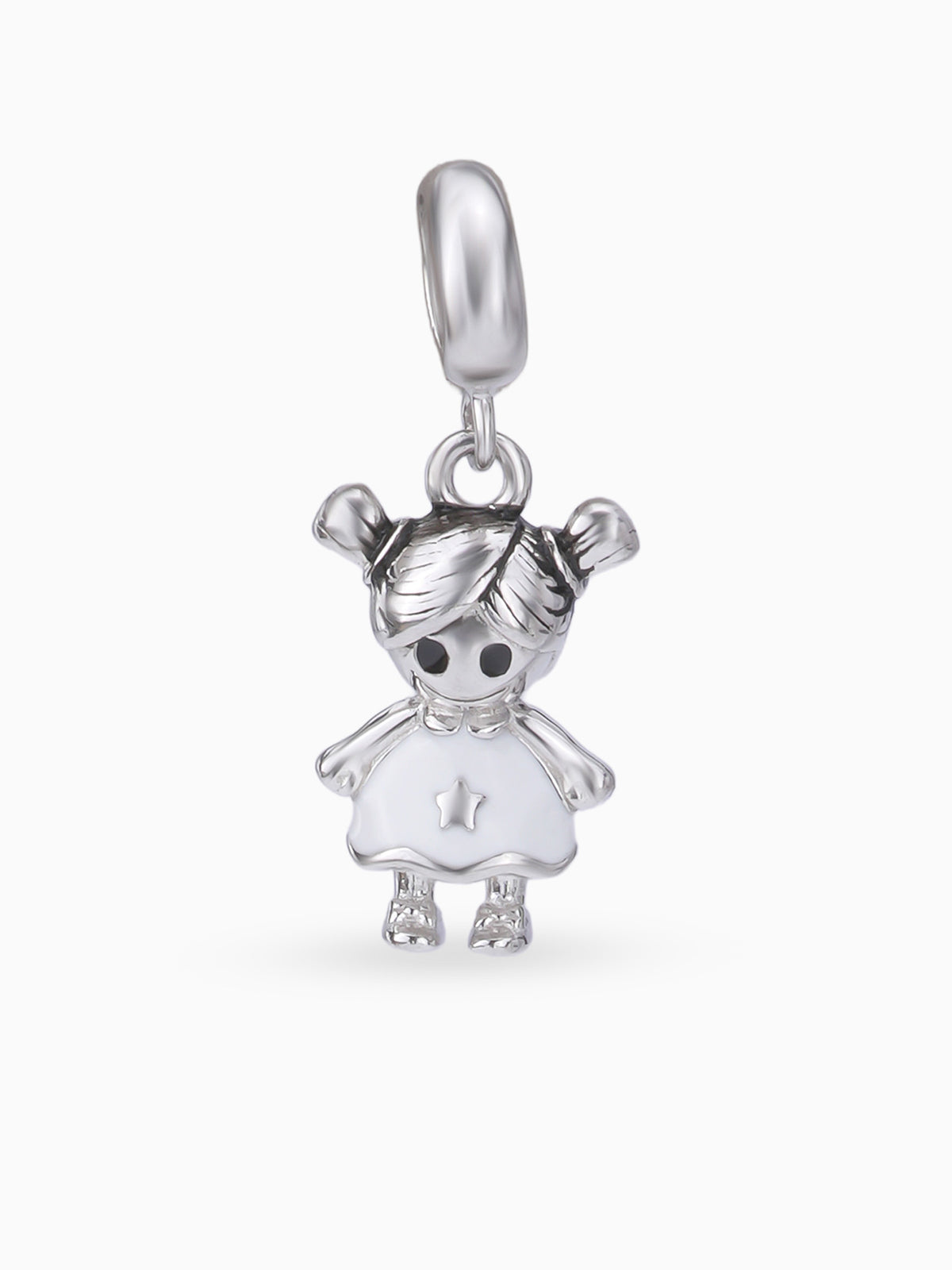 Close up SIJA 925 silver jewellery baby girl charm handcrafted premium design versatile accessory for everyday wear and special occasions