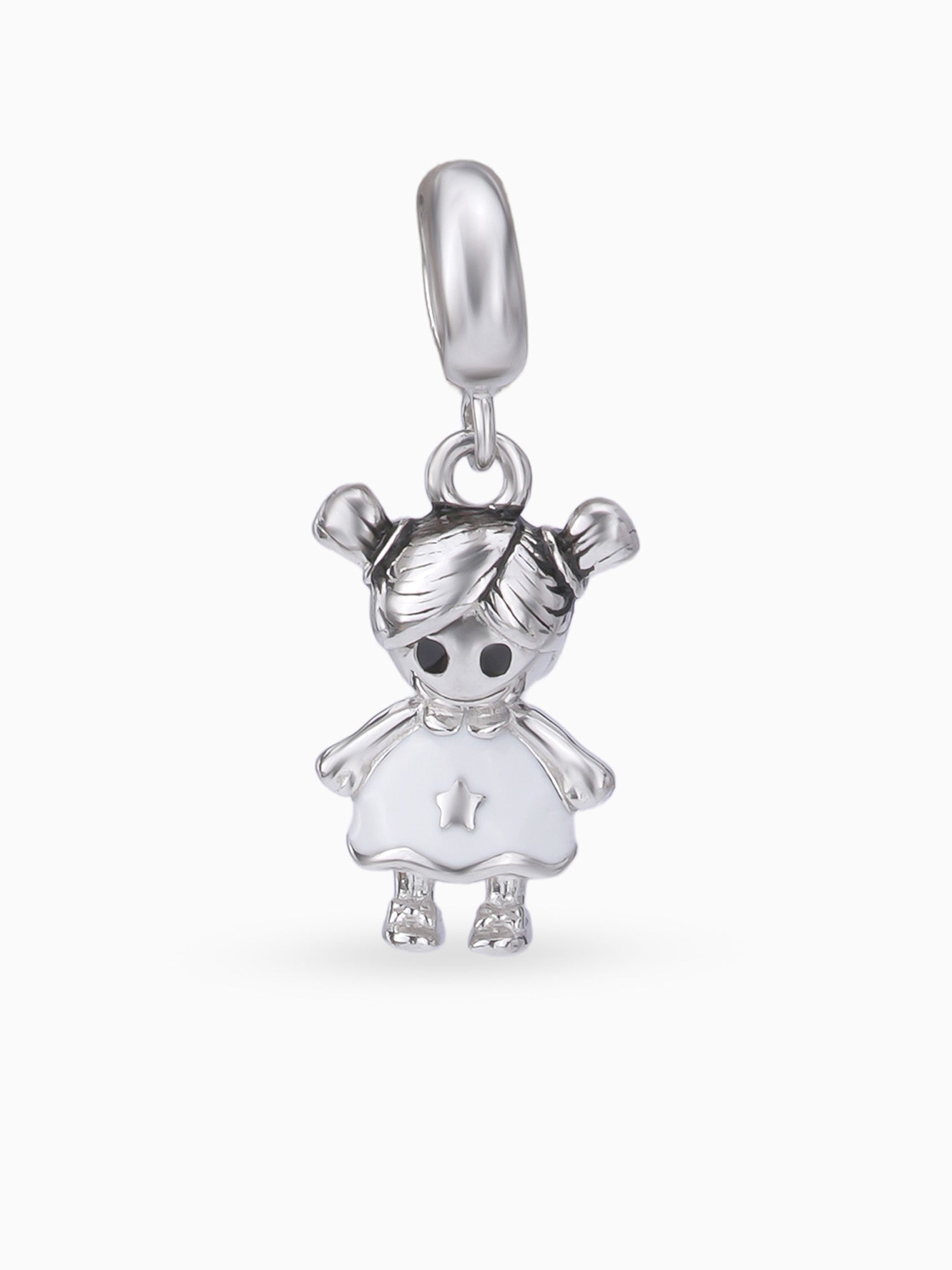 Close up SIJA 925 silver jewellery baby girl charm handcrafted premium design versatile accessory for everyday wear and special occasions