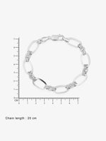 Reverse view of SIJA Bendy O Mens Chain Bracelet showing BIS 925 hallmark certified sterling silver jewellery made in India