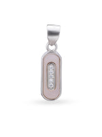 Close up SIJA 925 silver jewellery black pink cosmic beam pendant handcrafted premium design versatile accessory for everyday wear and special occasions