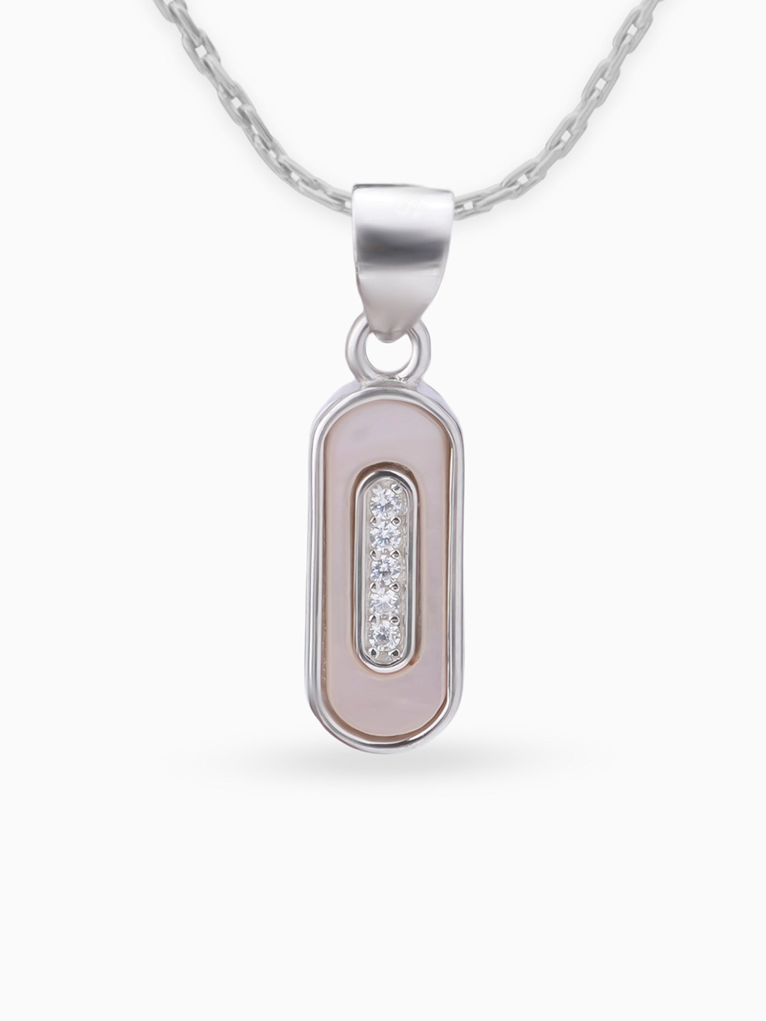 Close up SIJA 925 silver jewellery black pink cosmic beam pendant handcrafted premium design versatile accessory for everyday wear and special occasions
