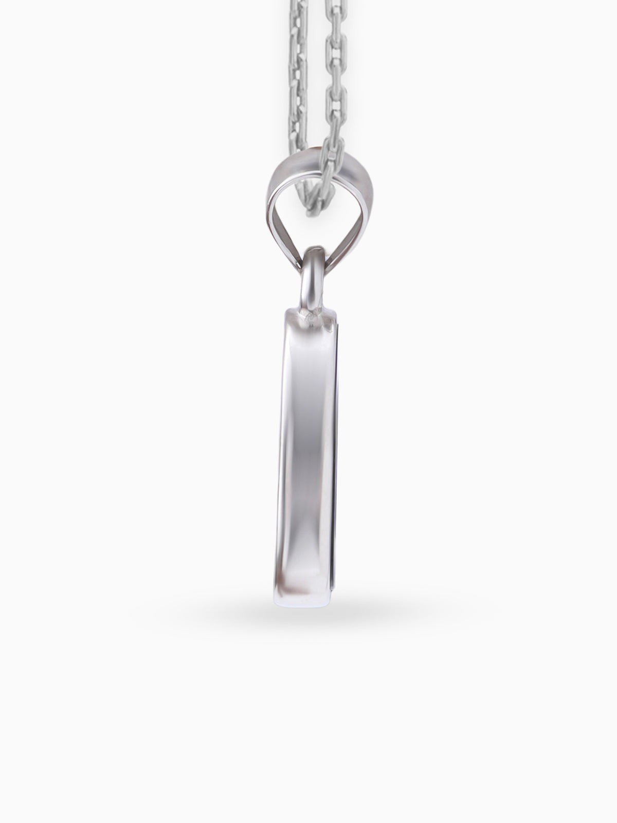 Side view SIJA 925 silver jewellery black pink cosmic beam pendant stylish handcrafted accessory perfect for weddings parties anniversaries and festive wear