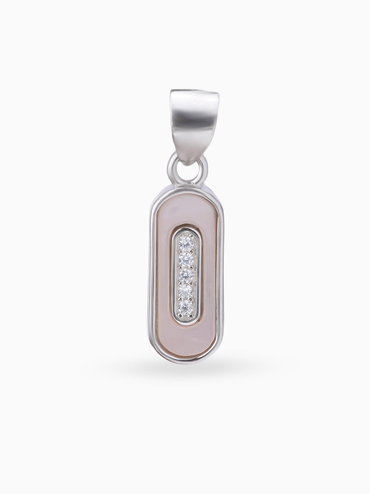 Hero shot SIJA 925 silver jewellery black pink cosmic beam pendant BIS hallmarked elegant timeless accessory perfect for weddings festive wear and gifting