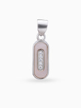 Hero shot SIJA 925 silver jewellery black pink cosmic beam pendant BIS hallmarked elegant timeless accessory perfect for weddings festive wear and gifting