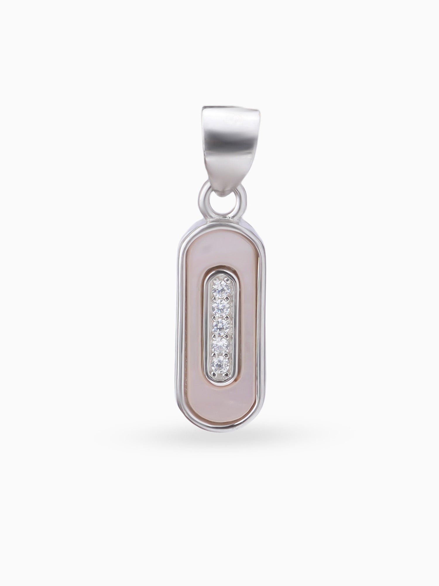 Hero shot SIJA 925 silver jewellery black pink cosmic beam pendant BIS hallmarked elegant timeless accessory perfect for weddings festive wear and gifting