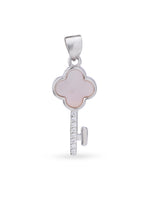 Close up SIJA 925 silver jewellery black pink glimmer key pendant handcrafted premium design versatile accessory for everyday wear and special occasions