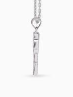 Side view SIJA 925 silver jewellery black pink glimmer key pendant stylish handcrafted accessory perfect for weddings parties anniversaries and festive wear