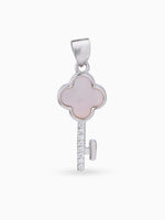 Hero shot SIJA 925 silver jewellery black pink glimmer key pendant BIS hallmarked elegant timeless accessory perfect for weddings festive wear and gifting