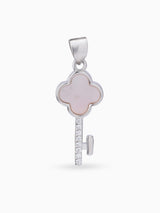 Hero shot SIJA 925 silver jewellery black pink glimmer key pendant BIS hallmarked elegant timeless accessory perfect for weddings festive wear and gifting