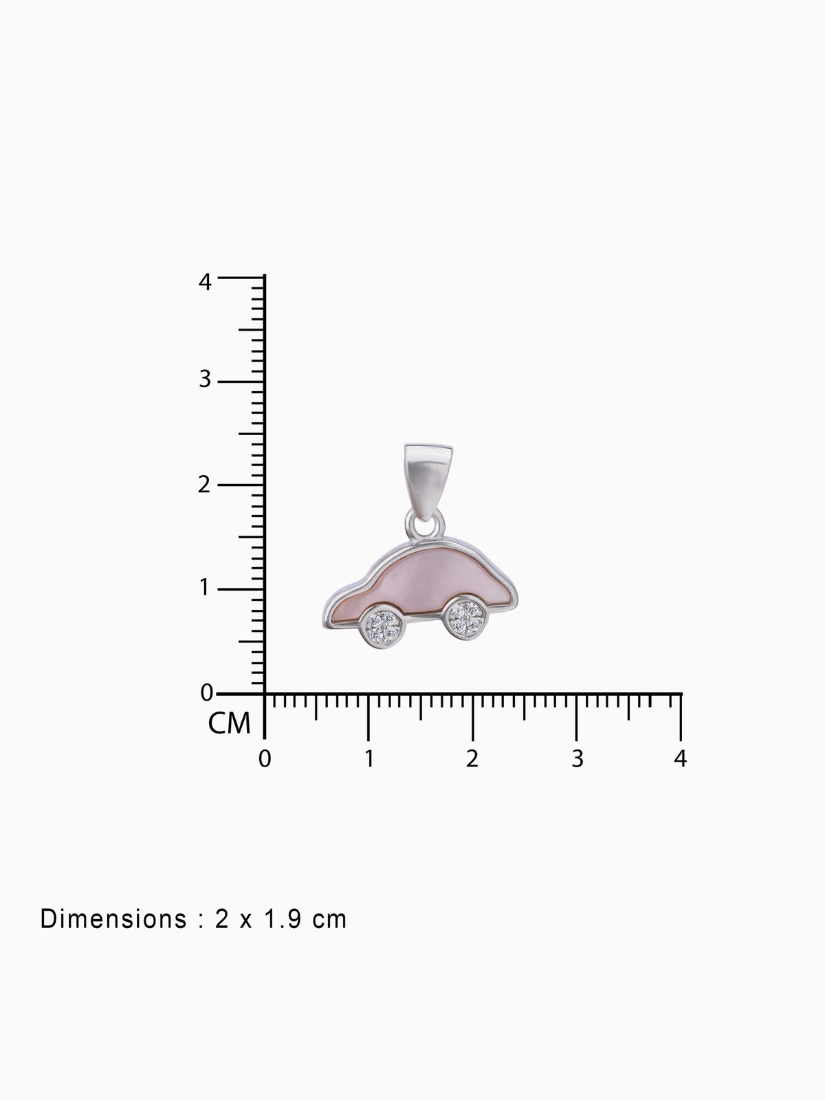 BIS hallmark view SIJA 925 silver jewellery black pink little car pendant certified premium accessory elegant timeless design for gifting and celebrations