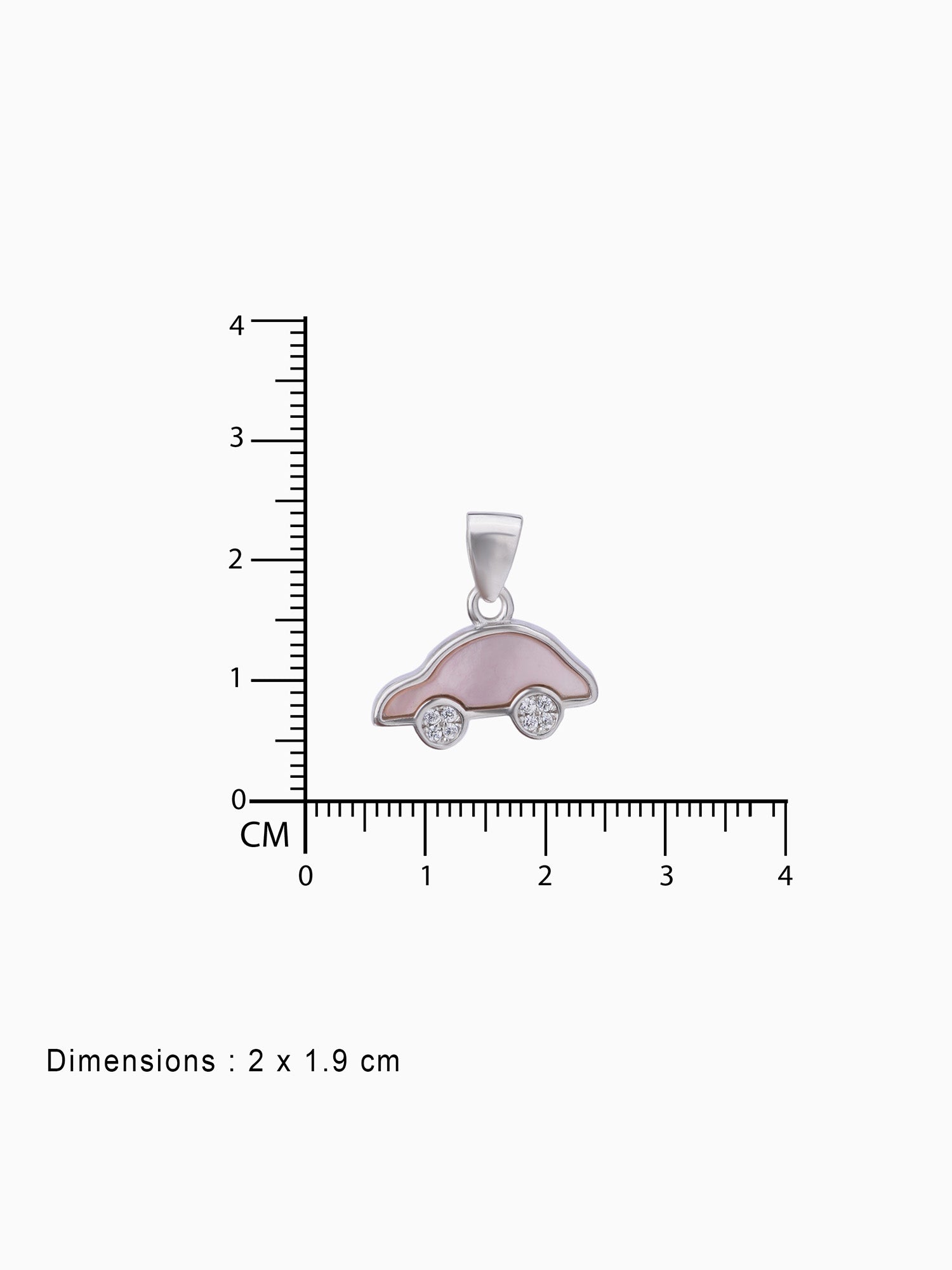 BIS hallmark view SIJA 925 silver jewellery black pink little car pendant certified premium accessory elegant timeless design for gifting and celebrations