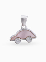 Hero shot SIJA 925 silver jewellery black pink little car pendant BIS hallmarked elegant timeless accessory perfect for weddings festive wear and gifting