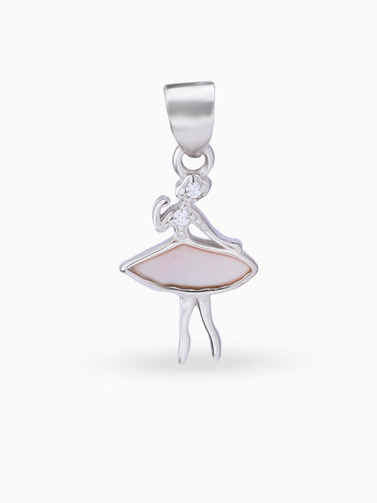 Close up SIJA 925 silver jewellery black pink little doll pendant handcrafted premium design versatile accessory for everyday wear and special occasions