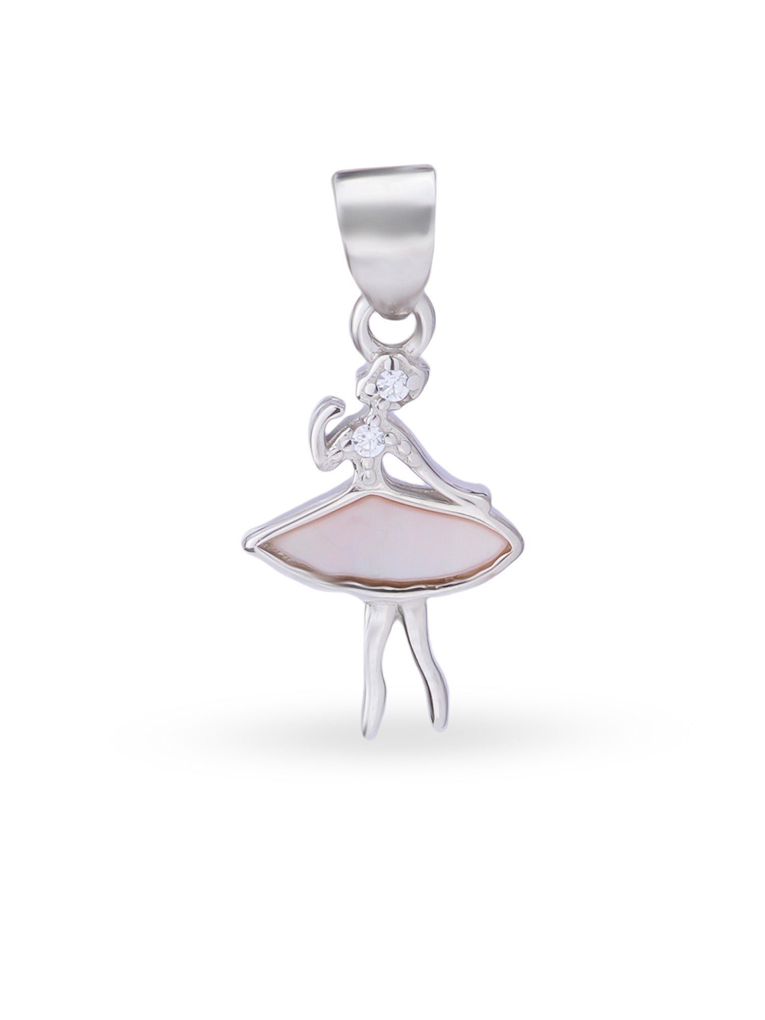 Close up SIJA 925 silver jewellery black pink little doll pendant handcrafted premium design versatile accessory for everyday wear and special occasions