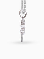 Side view SIJA 925 silver jewellery black pink little doll pendant stylish handcrafted accessory perfect for weddings parties anniversaries and festive wear