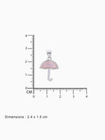 BIS hallmark view SIJA 925 silver jewellery black pink little umbrella pendant certified premium accessory elegant timeless design for gifting and celebrations