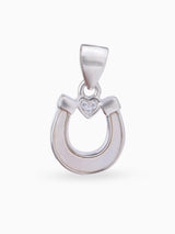 Hero shot SIJA 925 silver jewellery black pink lucky heart pendant BIS hallmarked elegant timeless accessory perfect for weddings festive wear and gifting