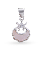 Close up SIJA 925 silver jewellery black pink lunar crown pendant handcrafted premium design versatile accessory for everyday wear and special occasions