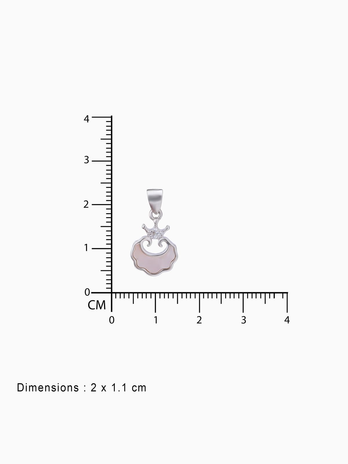 BIS hallmark view SIJA 925 silver jewellery black pink lunar crown pendant certified premium accessory elegant timeless design for gifting and celebrations