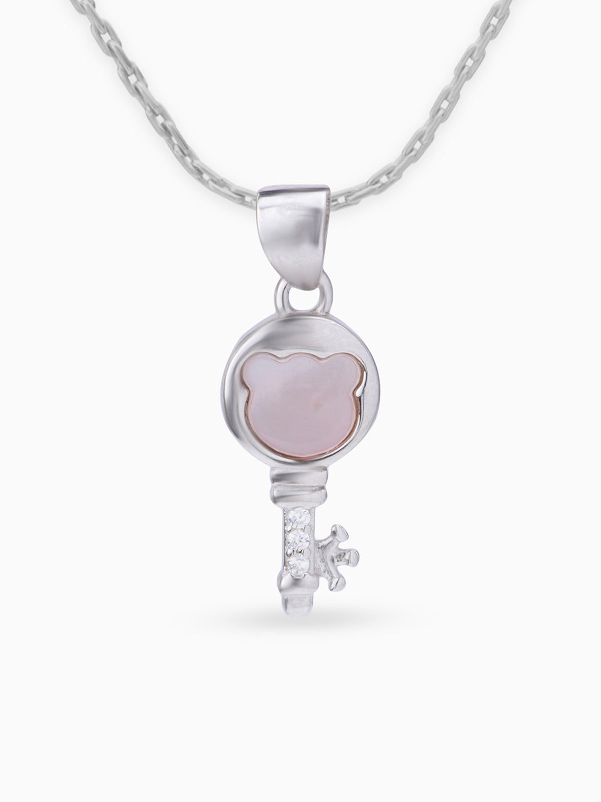 Close up SIJA 925 silver jewellery black pink memory key pendant handcrafted premium design versatile accessory for everyday wear and special occasions