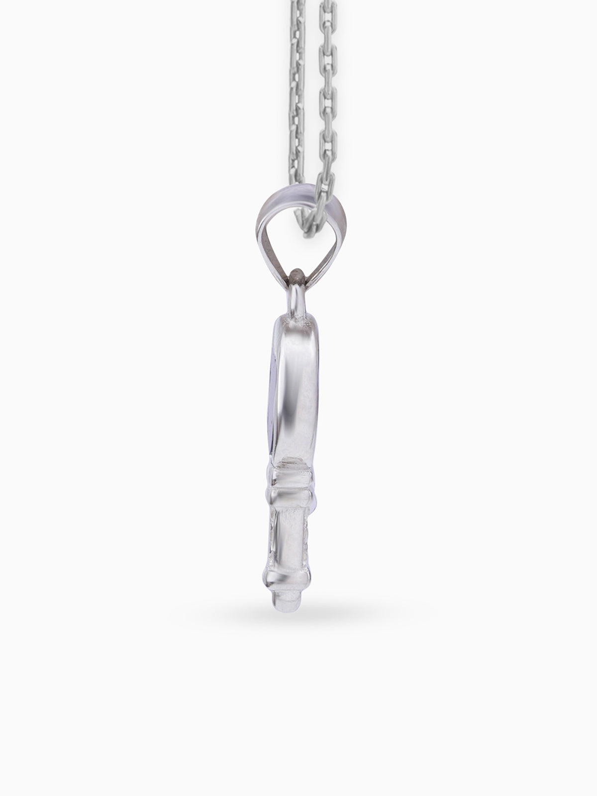Side view SIJA 925 silver jewellery black pink memory key pendant stylish handcrafted accessory perfect for weddings parties anniversaries and festive wear